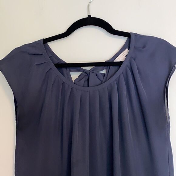 Lauren Conrad bow back eyelash lace gathered top S - Picture 8 of 13